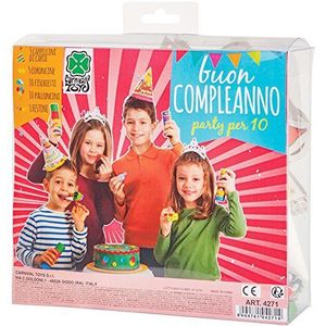 Carnival Toys 4271 - partyset, 5 hoeden, 5 kronen, 1 slinger, 10 luchtslangen, 10 ballonnen