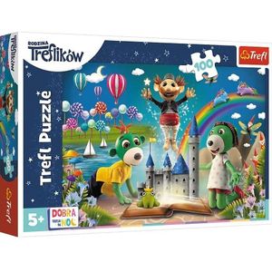 Treflik Puzzel, De Treflik Familie, 100 elementen, Sprookjesavond met de Trefliks, voor kinderen vanaf 5 jaar