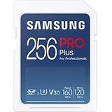 Samsung PRO Plus 256GB SD Kaart SDXC UHS-I U3 160MB/s Full HD & 4K UHD geheugenkaart (MB-SD256K/EU)
