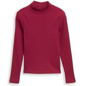 TOM TAILOR - Shirt - Rood - Lange Mouwen - Normale Pasvorm