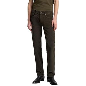 7 For All Mankind The Straight Corduroy Dark Olive, groen, 28W