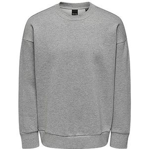 ONLY & SONS ONSDAN Life RLX Heavy Sweat Crew NOOS, lichtgrijs gem., XXL