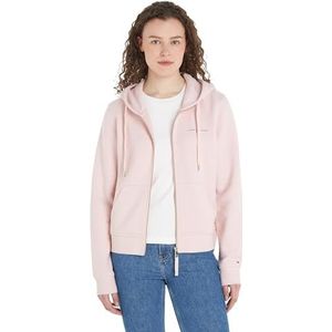 Tommy Hilfiger Dames 1985 hoodie met ritssluiting, Roze (Whimsy Pink), XXS