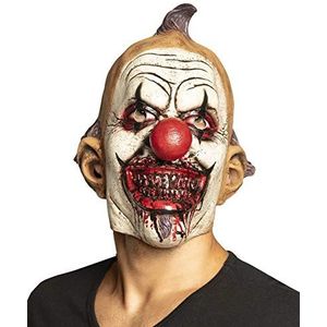 Boland 97577 Latex hoofdmasker Evil Clown, meerkleurig