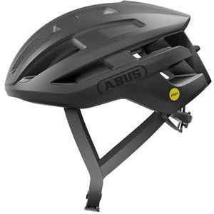 ABUS PowerDome MIPS racefietshelm - lichte fietshelm met slim ventilatiesysteem en impactbescherming - Made in Italy - voor mannen en vrouwen - zwart, maat L
