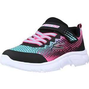 Skechers Go Run 650 Sneaker voor meisjes, Zwart Mesh Multi Trim, 35 EU