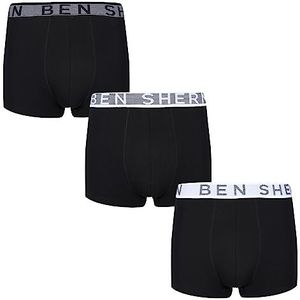 Ben Sherman Heren BRAY Boxers, Zwart, Klein