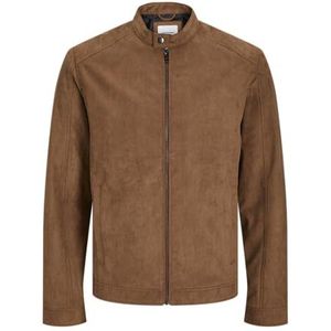 JACK&JONES PLUS JJEDYLAN CLEAN Faux Suede Jacket PLS Suede Jas, Cognac, 3XL, cognac, 3XL