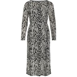 Vila rine Nala Boat Neck L/S Midi Dress, zwart beauty, L