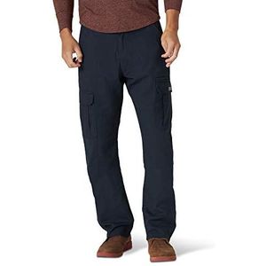 Wrangler Authentics Cargobroek met losse pasvorm voor heren, Donkerblauw, 36W / 30L