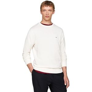 Tommy Hilfiger Heren Essential Cotton Crew Neck MW0MW14748, Pullover Sweater, Wit, XXXL, Wit (Ivoor), 3XL grote maten