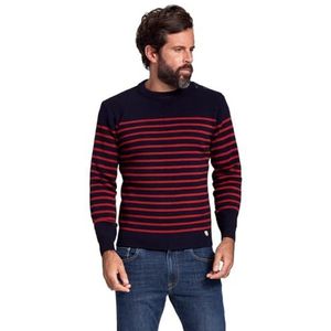 Armor Lux Mullein gestreepte trui - wol, I78 schip/rood chili I78 schip/rood (chili), M