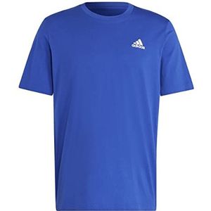 adidas Heren Essentials Single Jersey Embroidered Small Logo Tee, Semi Lucid Blue, L