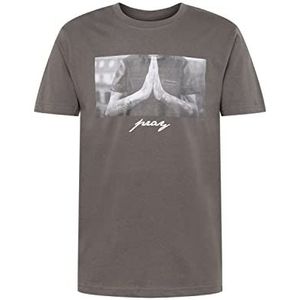 Mister Tee Men Pray Tee T-shirt voor heren, verkrijgbaar in vele verschillende kleuren, maten XS - 5XL, Darkshadow., M