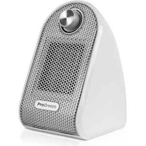 Pro Breeze 500W Mini Keramische Ventilatorkachel - Mini Heater Perfecte Bijverarming Bureaus en Tafels - Persoonlijke PTC-verwarming, Wit