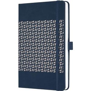 SIGEL J5205 weekkalender Jolie 2025, ca. A5, donkerblauw, hardcover met fluweelzacht oppervlak, elastiek, penlus, insteekzak, 174 blz., van duurzaam papier, afsprakenplanner
