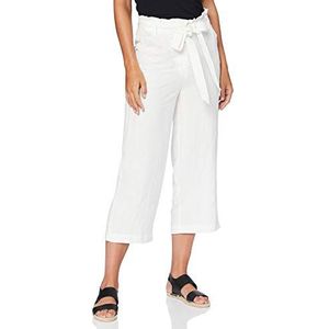 Superdry Dames Eden Linnen Broek, Gebroken wit (Krijt Wit Fu4), 44 NL (Fabrikant maat:32)