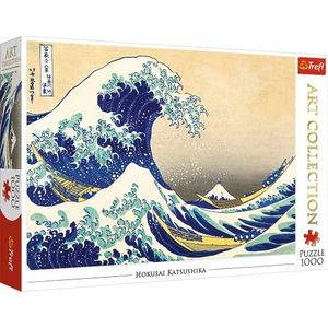 Trefl, Puzzel - De Grote Golf Van Kanagawa - Hokusai Katsushika - 1000 Elementen, Kunstcollectie, Topkwaliteit, Voor Volwassenen En Kinderen Vanaf 12 Jaar