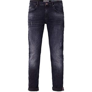 Petrol Industries Heren Denim Slim Fit kostuumbroek, zwart, blauw, 28W x 36L