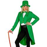 Widmann 48193 48193-St. Patricks Day Parade-Frack, groen, Ierse feestdag, kobold, circusdirector, kostuum, carnaval, themafeest, dames, meerkleurig, L