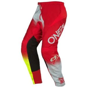 O'NEAL | Motocross Broek | Enduro MX | Maximale bewegingsvrijheid, lichtgewicht, ademend en duurzaam ontwerp | Element Racewear V.22 Broek | Volwassen | Neon Geel Grijs Rood | Maat 40/56