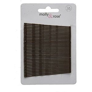 Kaart van 36 Haar Kirby Grips Bobby Pins 65mm-Bruin