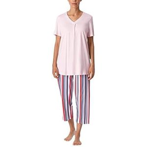 Schiesser Dames pyjama 3/4, 1/2 mouw pyjamaset, jeansblauw, 36, jeansblauw, 36