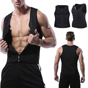Body-Shaper, gewichtsverlies, sauna-zweet-body shaper voor heren, fitness, zwart (Black, L)