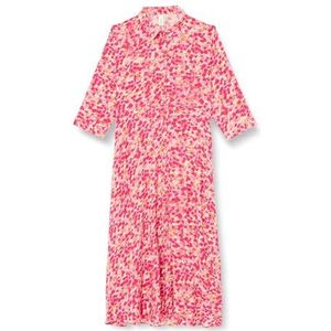 Yassavanna Lange Shirt Dress S. Noos, Raspberry Sorbet/Aop: fuzzy Flower, XS