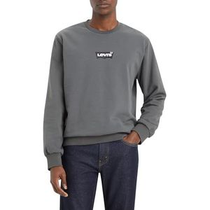 Levi's Heren Standard Graphic Crew Sweatshirt, Volcanic Ash, XS