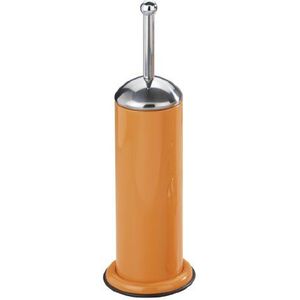 WENKO 17909100 WC-garnituur Retoro - roestvrij staal, Ø 13 x 43 cm, oranje glanzend