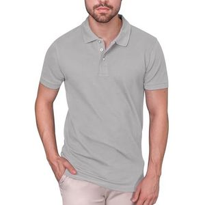 HRM Heren Heavy Stretch Polo I Premium Polo Shirt voor heren van 95% katoen en 5% elastaan I Basic poloshirt wasbaar tot 40 °C I Hoogwaardige en duurzame herenkleding I Workwear, zand, XL