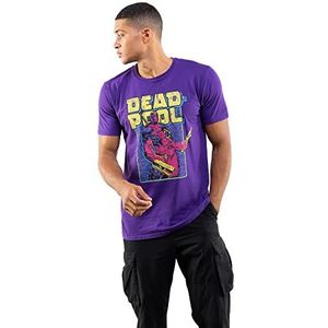 Marvel Heren Deadpool 90's T-shirt, paars, X-Large