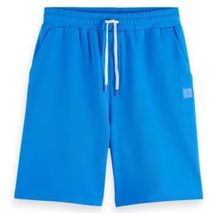 Scotch & Soda Badge Logo Regular Fit Sweatshorts, League Blue 410, XXL