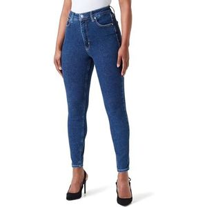 Calvin Klein Jeans Hoge taille super skinny enkelbroek voor dames, Denim Donker, 26W