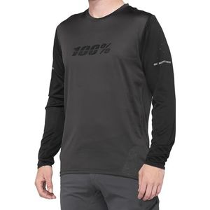 100% MTB WEAR RIDECAMP Long Sleeve Jersey M voor volwassenen, uniseks, zwart/antraciet (meerkleurig)