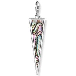 THOMAS SABO Dames Charm-Hanger Driehoek Abalone Parelmoer Turquoise Charm Club 925 Sterling Zilver Y0026-509-7