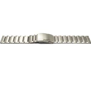 System-S Armband 22 mm van titanium met vouwsluiting voor smartwatch in grijs, metallic/grijs, Eine Grösse