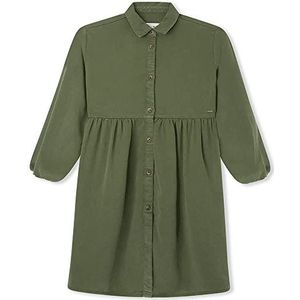 Pepe Jeans Zaïda jurk voor meisjes, groen (tijm), 12 Jaren