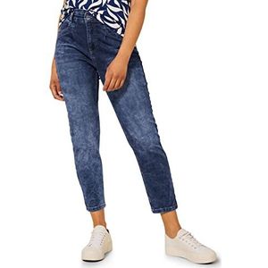 Street One Paperbag jeansbroek voor dames, Mid Blue Indigo Washed, 29W x 28L