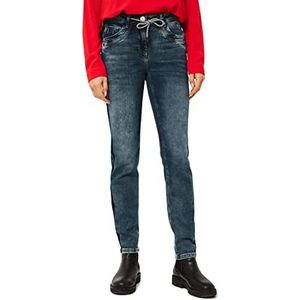 Cecil Dames B375862 jeansbroek slim, mid blue wash, W28/L30, blauw, 28W x 30L