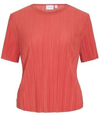 Viplisa O-Neck S/S Top - Noos, paprika, S