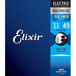 Elixir® Strings snaren voor elektrische gitaar met POLYWEB®-Coating, medium (.011-.049)