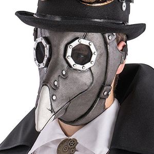 Carnival Toys 1484 Steampunk-masker Rabe, grijs, één maat