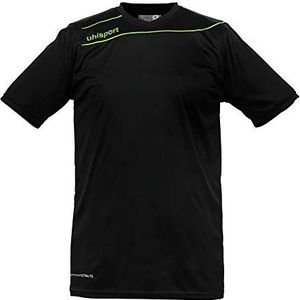 Uhlsport Stream 3 shirt met korte mouwen voor heren, zwart/groen, flash, FR (maat fabrikant: XXS)