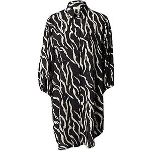 KAFFE Casual jurk voor dames, Antieke zwarte zebra print, 40