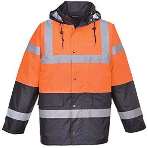 Portwest S467 Hi-Vis Tweekleuren Parka, Oranje, Grootte XXL