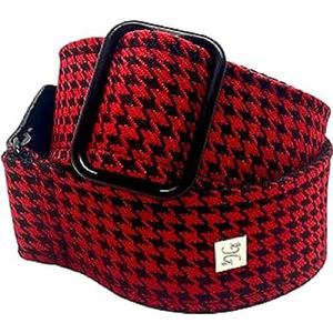 GET'M GET'M Gitaarband Fly Hounds Tooth Red 2"" gitaarband