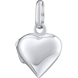 SILVEGO Dameshanger van 925 sterling zilver medaillon hart om te openen, 12 mm, Zilver
