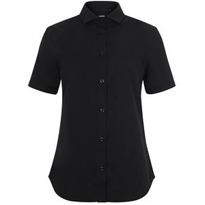 VELILLA 405018S dameshemd met korte mouwen, stretchstof, zwart, maat S, Zwart, S